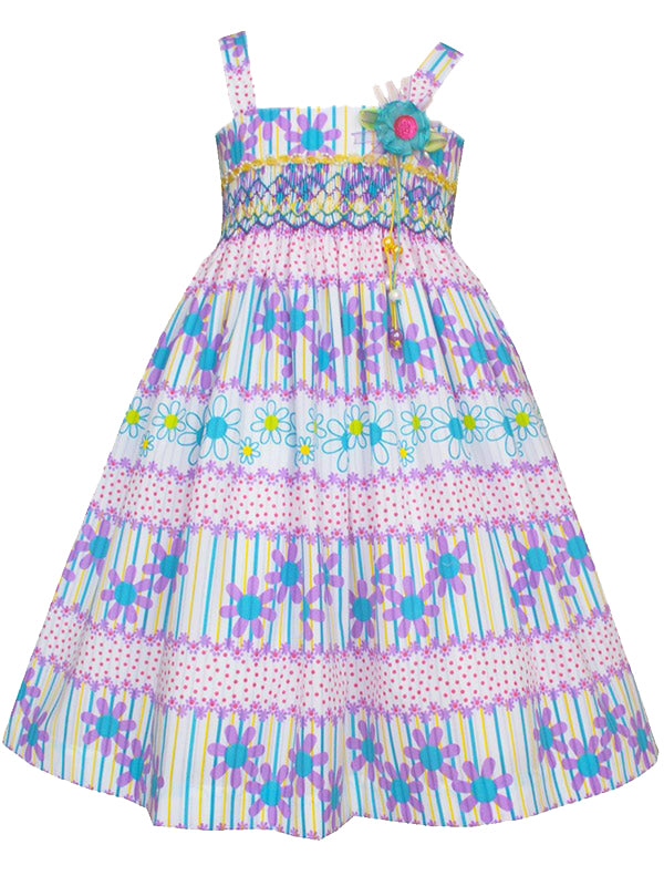 Lavender Daisy Girls Summer Sun-Dress ...